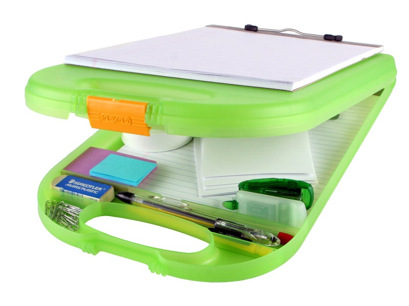 Dexas Clipcase 2 Storage Clipboard with Rounded Handle, Lime Green 16" x 10" - Image 3